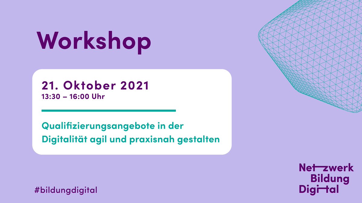 NetzwerkBilDig's tweet photo. Friendly Reminder: Heute ab 13:30 Uhr kommen wir in den Austausch zu Möglichkeiten der praxisnahen &amp; kompetenzorientierten Gestaltung digitaler #Qualifizierungsangebote. 👩‍💻🤖

Schnell noch anmelden &amp; Expertise einbringen. 👇
https://t.co/XwiO1KAvRM

#bildungdigital @BMBF_Bund https://t.co/4a9UZuyDj2