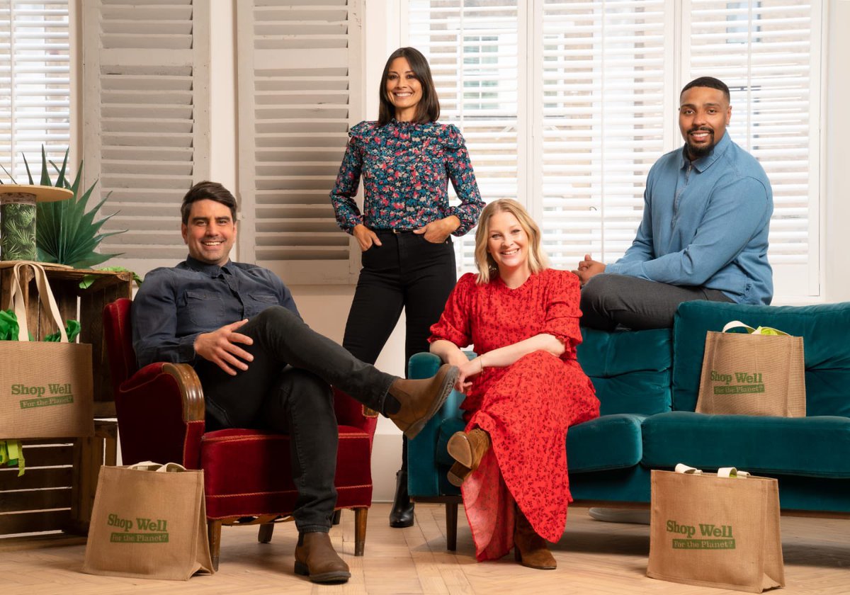 Shop well for the planet is back on tonight 8pm on @BBCOne & @BBCiPlayer 

@MsMelanieSykes @jopage_ and Jordan banjo. 

Helping another lovely family try and reduce their carbon footprint and save money!