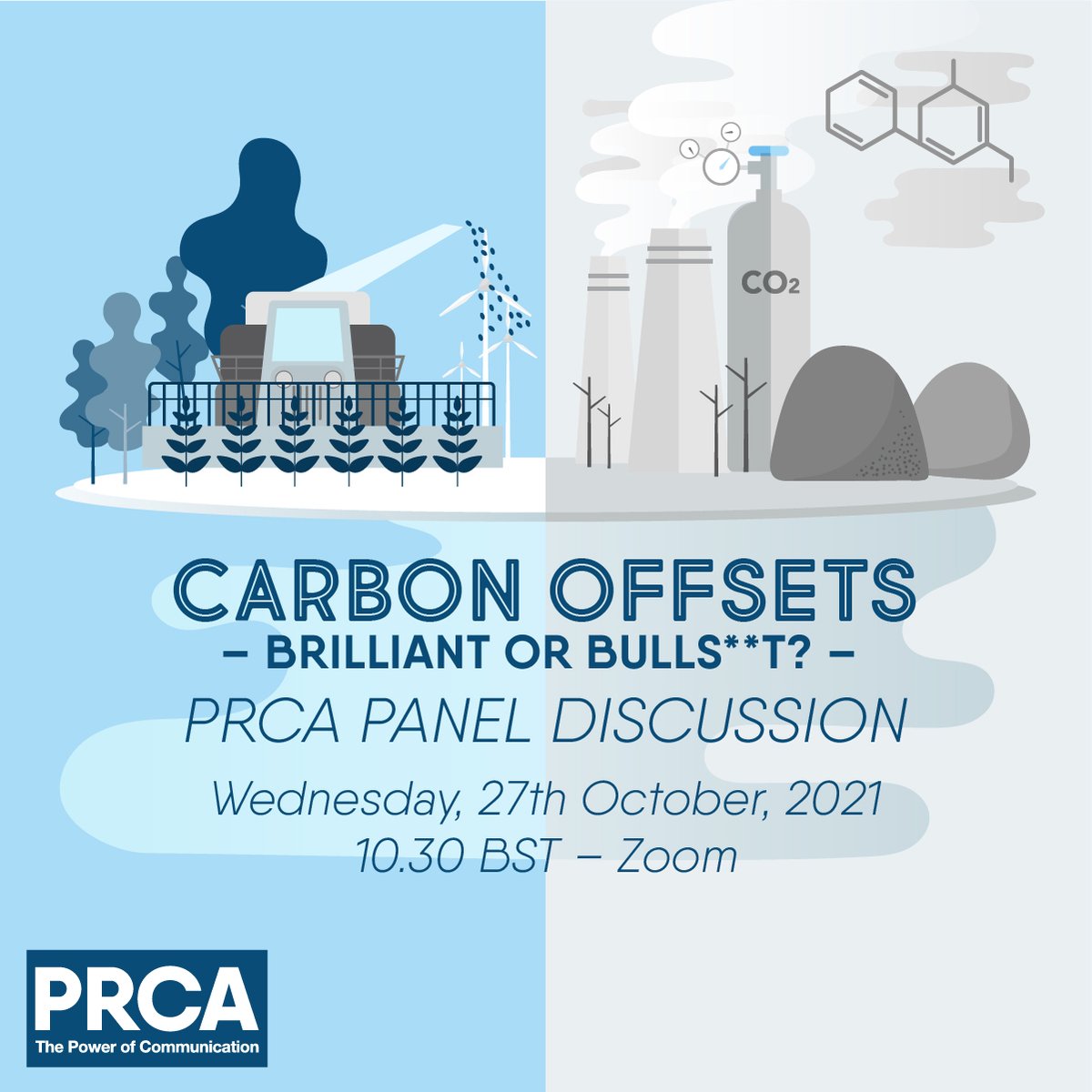 Gehanam's tweet image. Carbon offsetting – brilliant or bulls**t?

I am chairing a FREE EVENT on Wed 27th organised by the @PRCA on this 👆topic. The panel include a Meteorological expert, a Behavioural Scientist, a Compliance Director, and a Climate Pricing specialist.
bit.ly/2Z81gJE