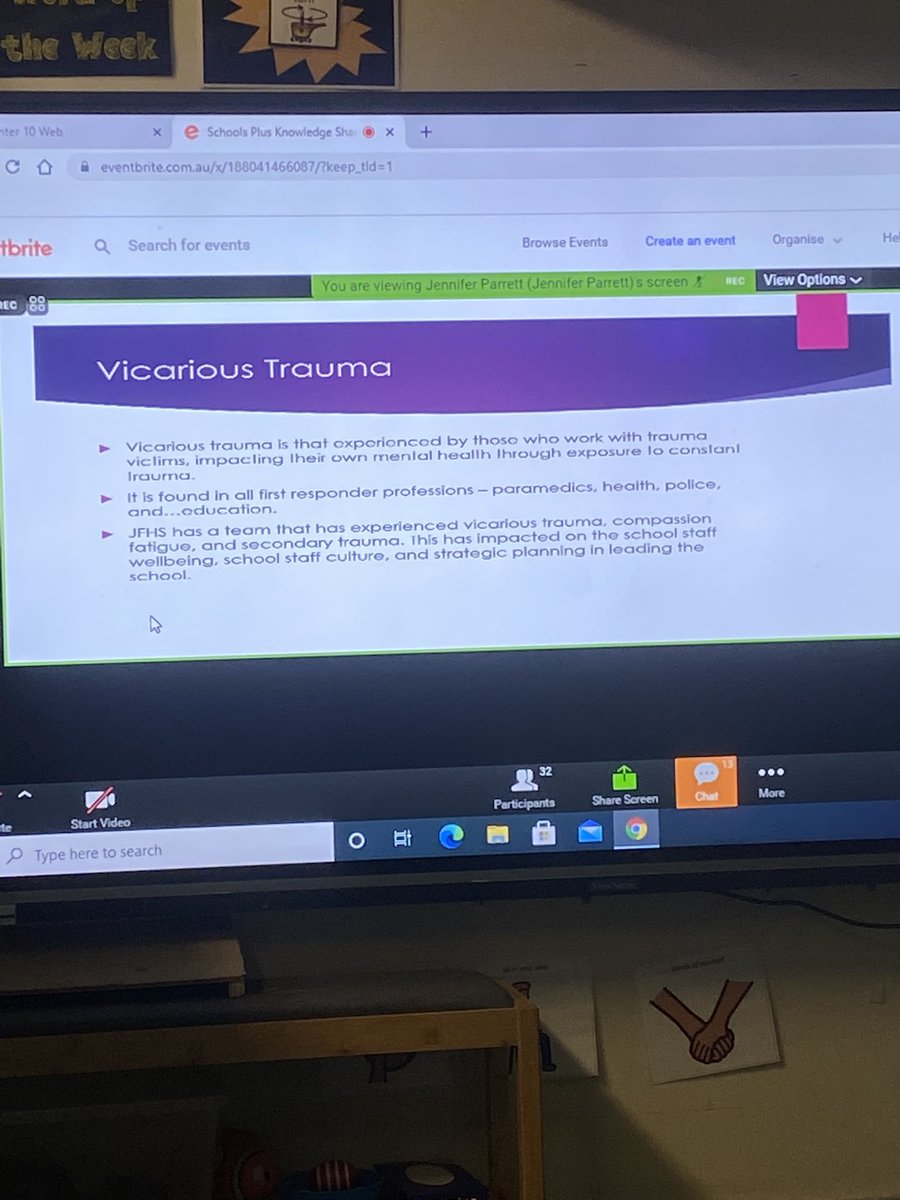 ciara_brown00's tweet photo. Great afternoon discussions learning about vicarious trauma with  @emmdoy through @AusSchoolsPlus  🙌🏻 https://t.co/OKvNO3OkzX
