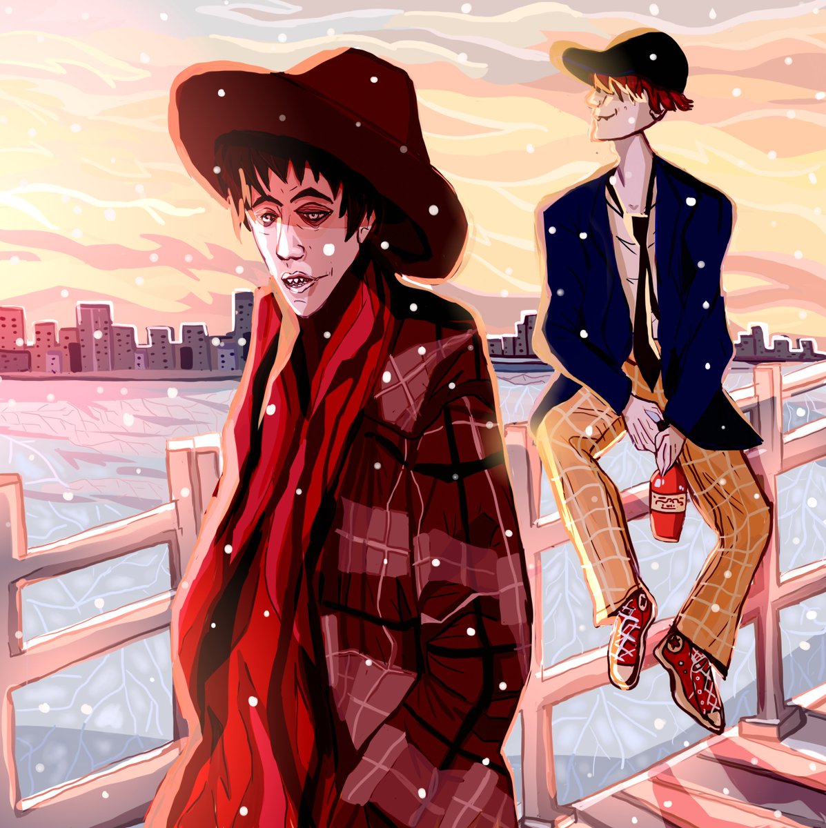 Nihonga2's tweet photo. Kinda celebrating the first snow in Moscow😉❄️ #ocs #digitalart #snow #winteriscoming #digitaldrawing https://t.co/Er6s5r95nK