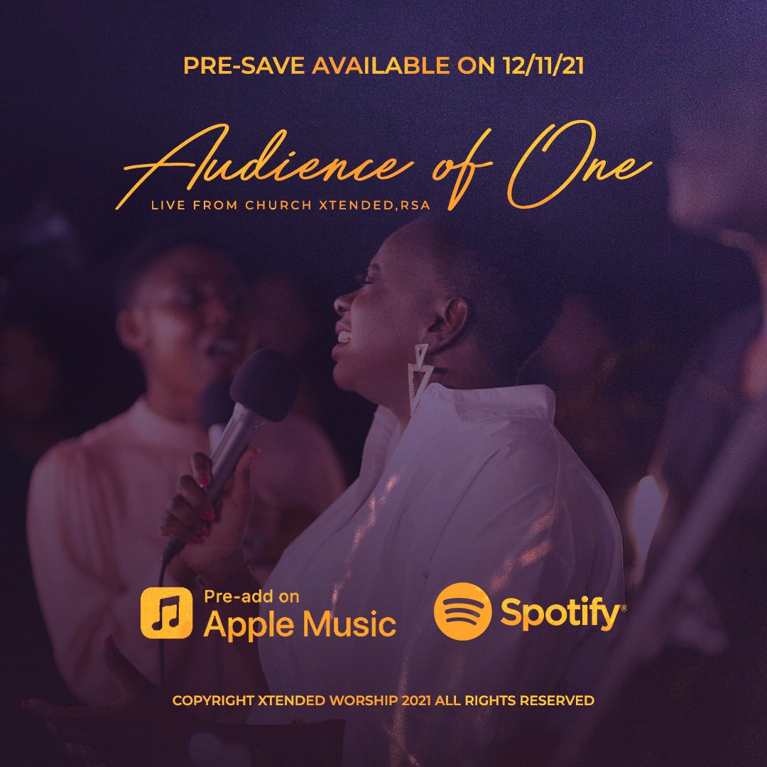 iAmMabongi's tweet photo. Pre-save will be available from November 12th. We can’t wait to share this music with you. 

#AudienceOfOne
#XtendedWorship
#XW #AOO
#NewMusic
#NewMusicAlert https://t.co/ypUY4CXlb3