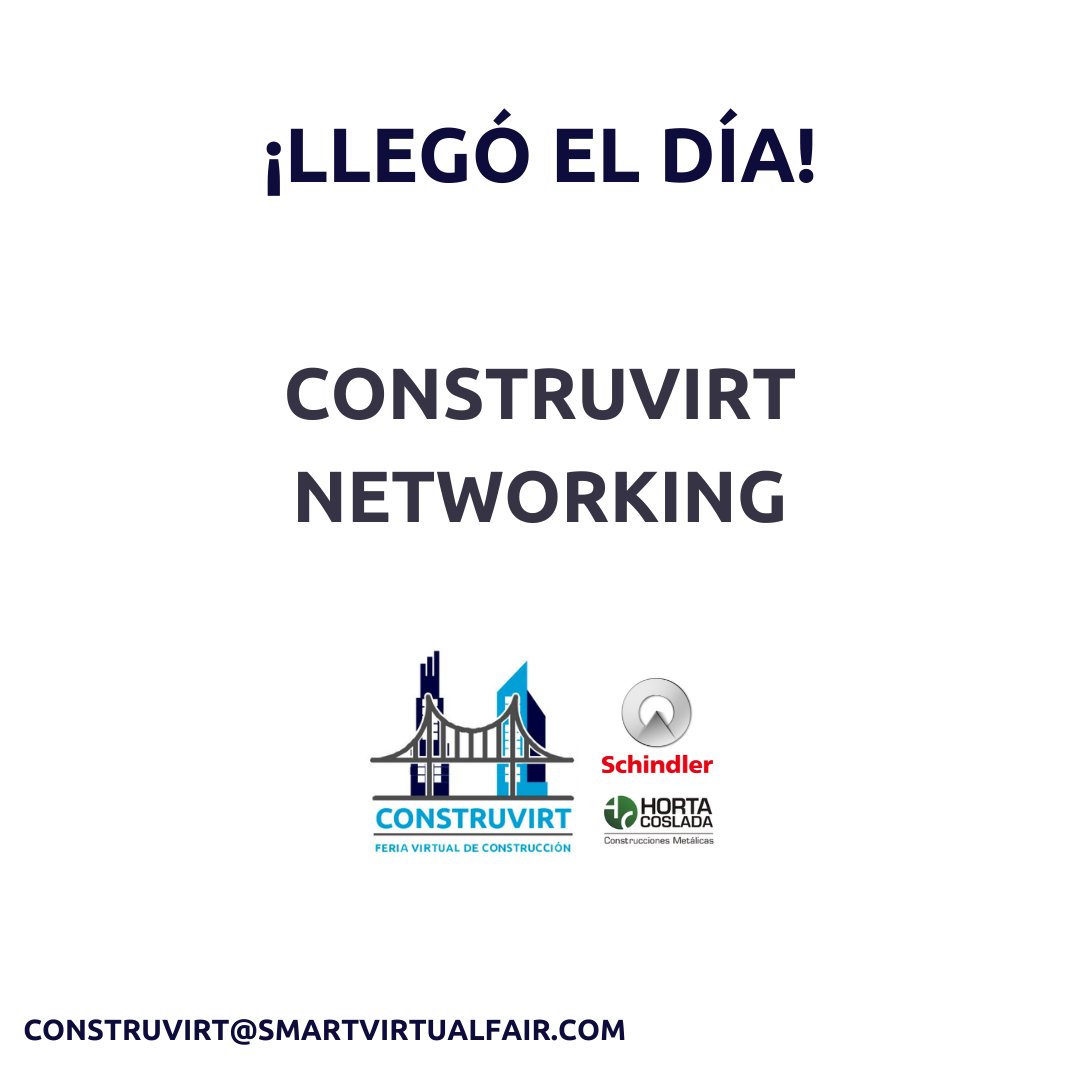 ¡LLEGÓ EL DÍA!

Nos vemos de 10:00 a 13:00 en construvirt.com
