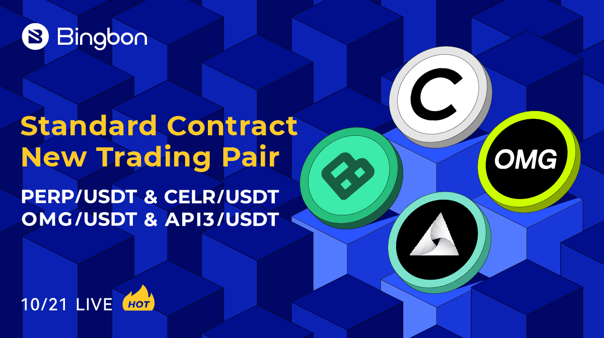 BingXEnglish's tweet photo. Get your trading game on!😉
$PERP/USDT, $CELR/USDT, $OMG/USDT & $API3/USDT Standard Contract Trading Pairs are also now available.
Happy Trading guys!😎
More info👉https://t.co/RLD7USTsd4 https://t.co/ZsG7n7NGDV
