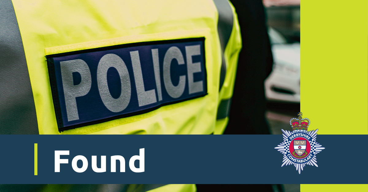 DerbysPolice's tweet photo. Joseph Smith, who was missing from the #Calow area of #Chesterfield has now been found. Thank you to everyone who helped by sharing or responding to our appeal. https://t.co/WSiU5Ag6tS