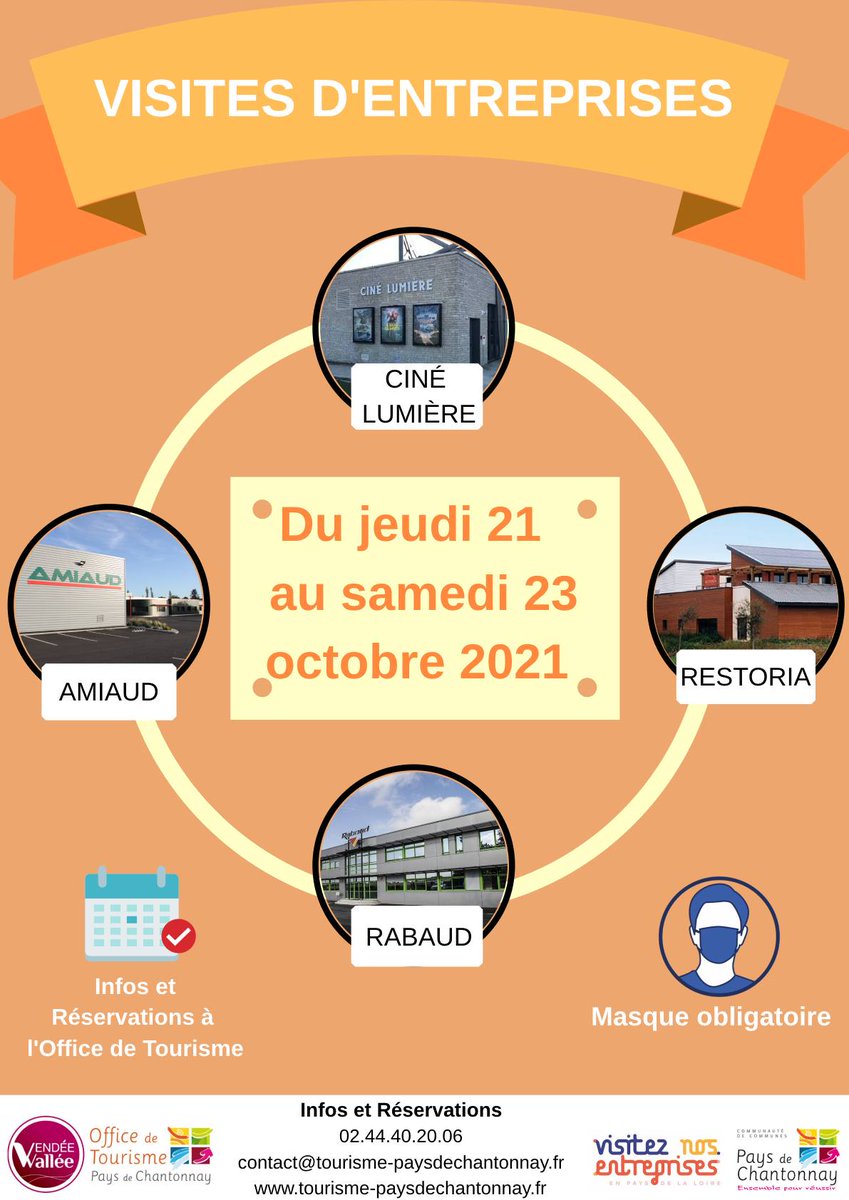 En octobre, c'est l'occasion de visiter les entreprises du #BocageVendeen. Les territoires du Pays de Chantonnay et Pays de St Fulgent - Les Essarts vous proposent un programme de visites du 21 au 29 octobre.
👉vendeevallee.fr/visiter-nos-en… 
<a href="/VNEpdl/">VNE</a> #visiteznosentreprises