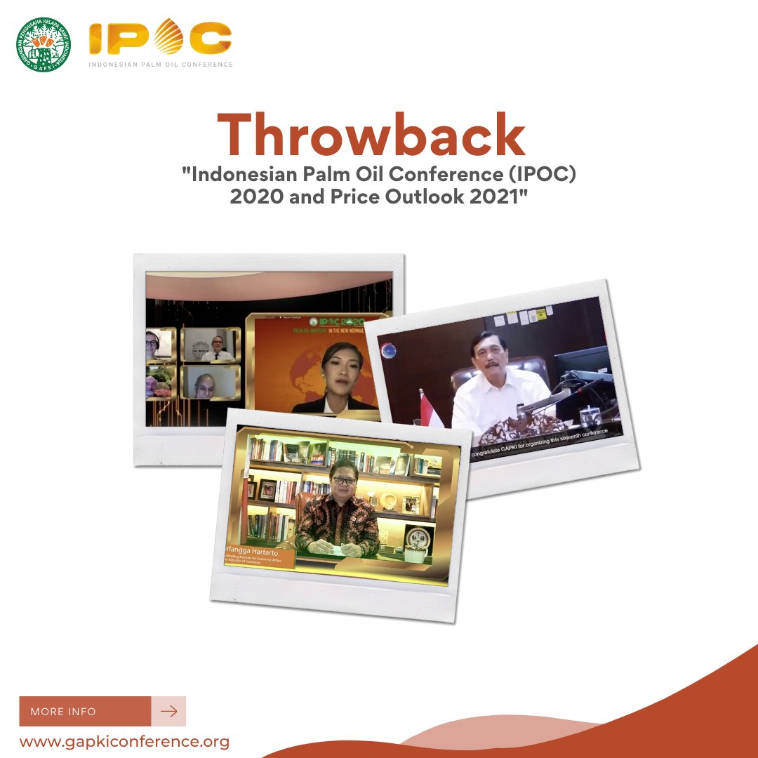 IPOC 2021 will be held on 1-2 Dec 2021, let's throwback to the latest Indonesian Palm Oil Conference 2020! Thank you for 1155 Participants from 30 countries #IPOC2020 #IPOC2021 #GAPKI #EconomicRecovery