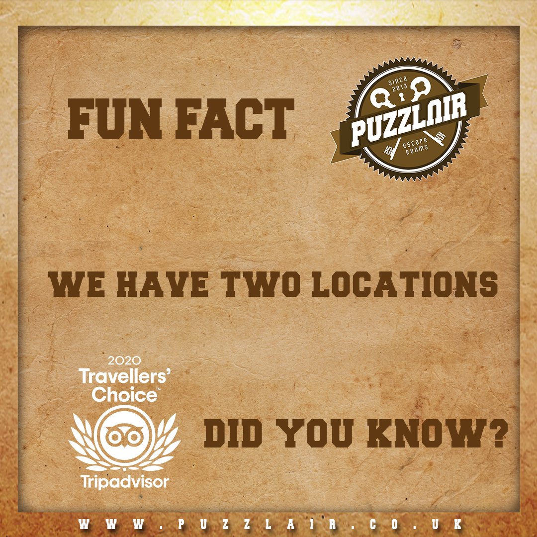 Fun fact about Puzzlair 🧐

#escaperoom #escapegame #escape #roomescape #escaperooms #teamwork #escapegames #puzzle #escaperoomgame #room #thingstodo #team #escapetheroom #puzzlair #roomescapegame #challenge #roomescapers #clues #gamemaster #exitroom #riddle #liveescapegame