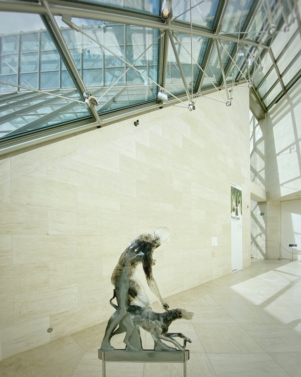 mudamlux's tweet photo. #OliverLaric selected four objects from his online platform https://t.co/b21WPUrHSs. "Hunter and Dog" is based upon a neoclassical sculpture by John Gibson dated c. 1847. On display in the exhibition #PostCapital until 16.01.2022. https://t.co/mKugtQ0nbt