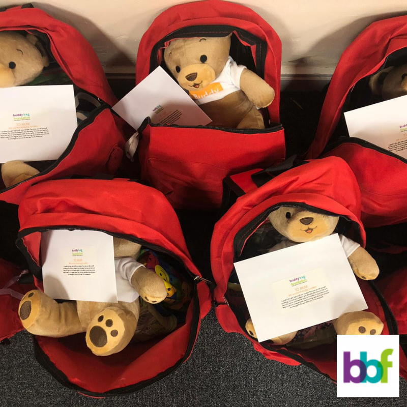 A #BuddyBag contains essential &amp; comforting items such as toiletries, pyjamas, a book and teddy bear. They're sent to children who have entered #WomensRefuge after fleeing #DomesticAbuse. You can help us send more bags by visiting buddybagfoundation.co.uk #makeadifference