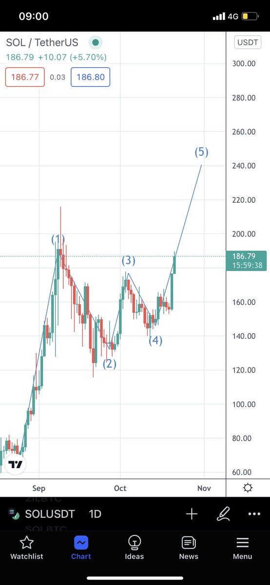 NftStag's tweet photo. Elliott wave idea #Solana https://t.co/VIookAy900