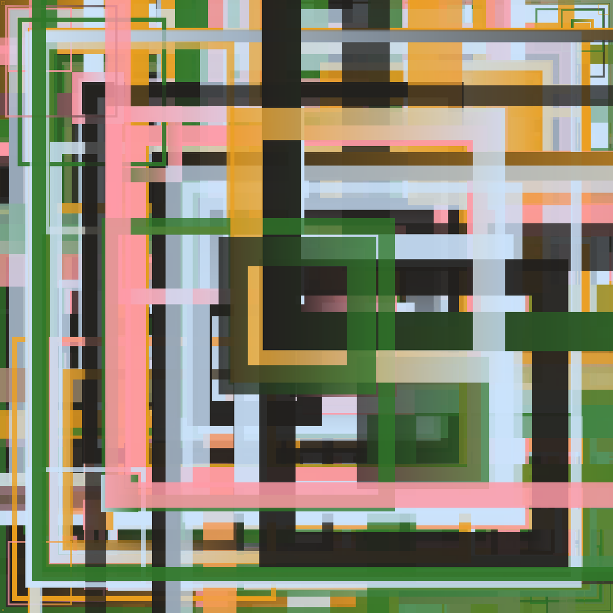 cryptoforma's tweet photo. Daily experiments by #Cryptoforma.

Name: Inception Matrix
Input Data: Grid: 10x10; Modules: 1; Colors: 5; Mixed: Yes; Gradients: Yes; Grid Space: -96; Rotation: Yes; Resize: Yes; Slide: Yes; Transparency: Yes; Linear: No;

#generative #generativeart #creativecoding #genartclub https://t.co/05hB6FJn2v