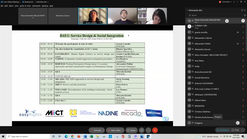 We are on! #2nd Joint Migration Workshop - Towards sustainability and adoption! Join us: collabto.webex.com/collabto/j.php……

#H2020_cluster_projects #migrationpolicy #ICT_tools #solutions