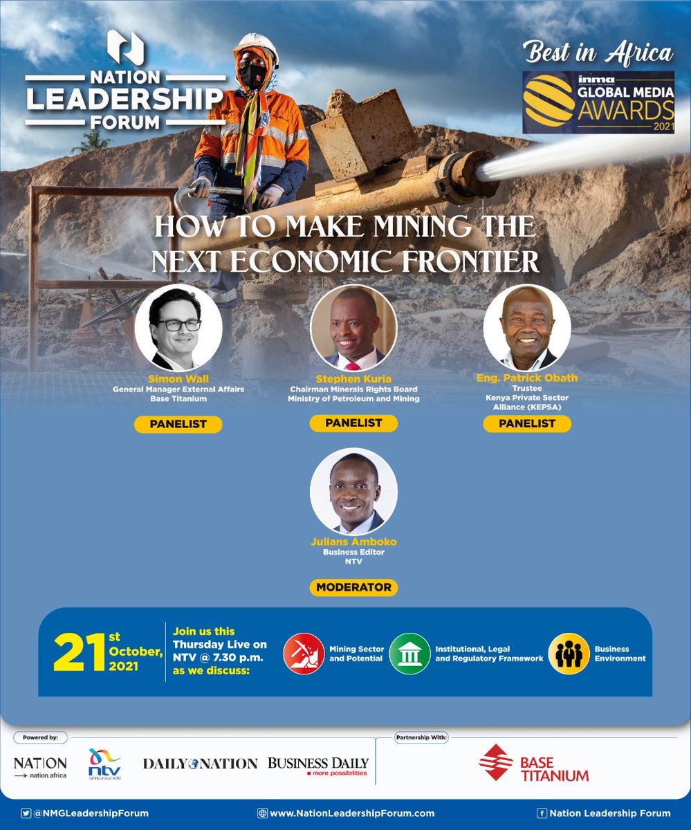 Stephen kuria (@skuria2019) on Twitter photo Mining should form a significant part of Kenya GDP! @Petro_MiningKE <a href="/GKihalangwa/">Maj General (Rtd) Dr. Kihalangwa</a> <a href="/EnergyMinK/">Ministry of Energy and Petroleum | Kenya</a> <a href="/BaseTitanium/">Base Titanium</a> <a href="/aweik_ke/">AWEIK</a> <a href="/ntvkenya/">NTV Kenya</a> Mining should form a significant part of Kenya GDP! @Petro_MiningKE <a href="/GKihalangwa/">Maj General (Rtd) Dr. Kihalangwa</a> <a href="/EnergyMinK/">Ministry of Energy and Petroleum | Kenya</a> <a href="/BaseTitanium/">Base Titanium</a> <a href="/aweik_ke/">AWEIK</a> <a href="/ntvkenya/">NTV Kenya</a>