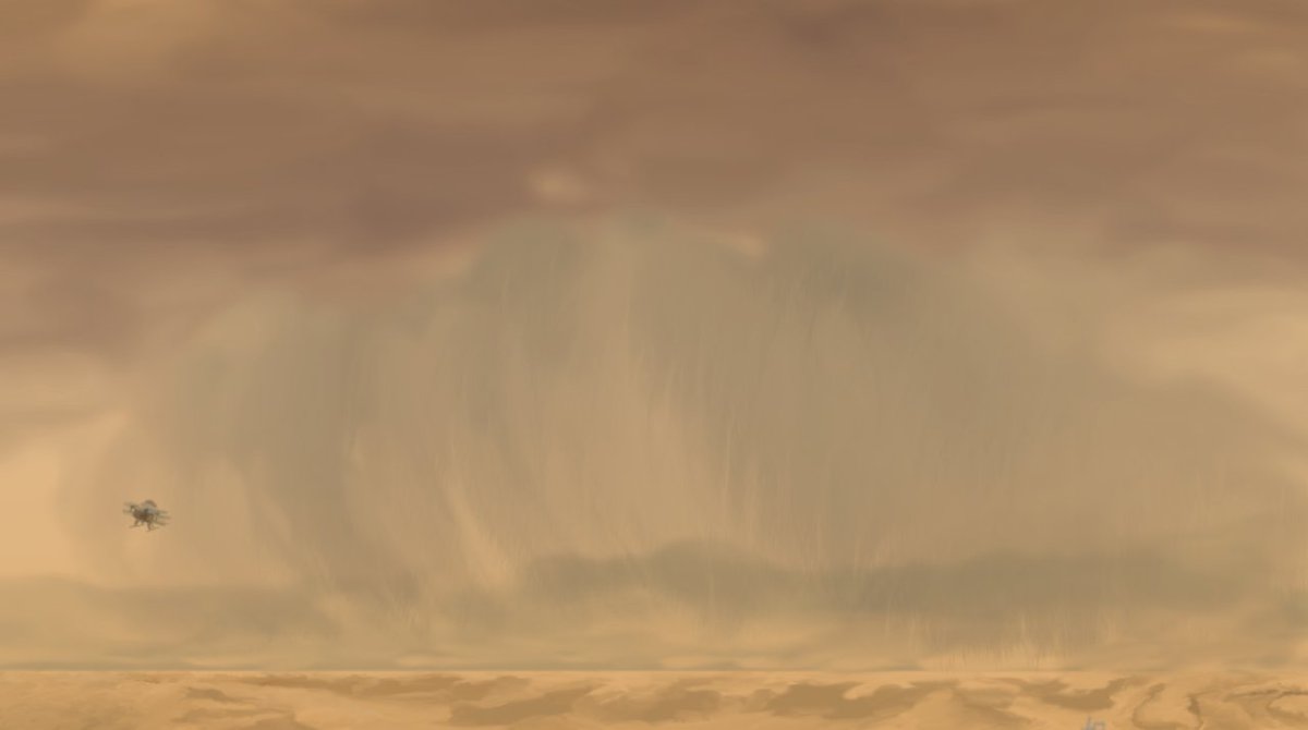 🌫️ Dragonfly towards the storm!
In this wonderful creation by @sharponlooker for our #InspiredByOtherWorldContest, <a href="/NASA/">NASA</a>'s Dragonfly mission is dealing with a huge storm on Titan 😱

⏩ Participate in the contest, you have time until 31 October: europlanet-society.org/inspiredbyothe…