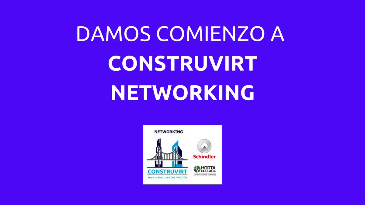 Ya hemos comenzado, ¿te lo vas a perder?
construvirt.com

#construvirt #construvirtnetworking #construccion #speeddating