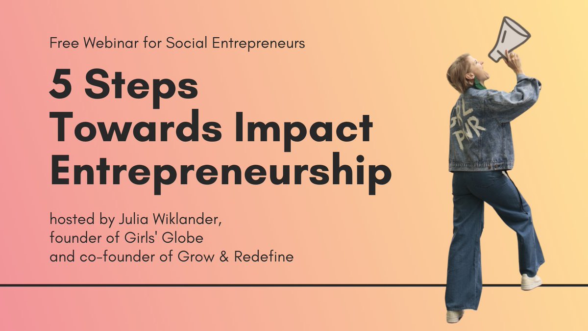 growandredefine's tweet photo. 10 years ago, our co-founder @juliasglobe started @GirlsGlobe - a global media platform that has amplified the voices of hundreds of changemakers from around the world.

Join her free webinar for social entrepreneurs ➡️ https://t.co/XqHGKOhGYj

#socialentrepreneur https://t.co/bftaCIFn3R
