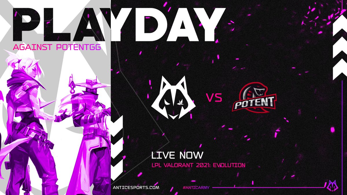 AnticESC's tweet image. [ #AnticValorant ]

🔴 LIVE NOW!

The Valorant team take on @POTENTgg in tonight's game of #LPLVal 2021 Evolution.

Who will win it out? Find out on @taytems stream now:
twitch.tv/taytems

#AnticOnTop | #AnticArmy | #VALORANT