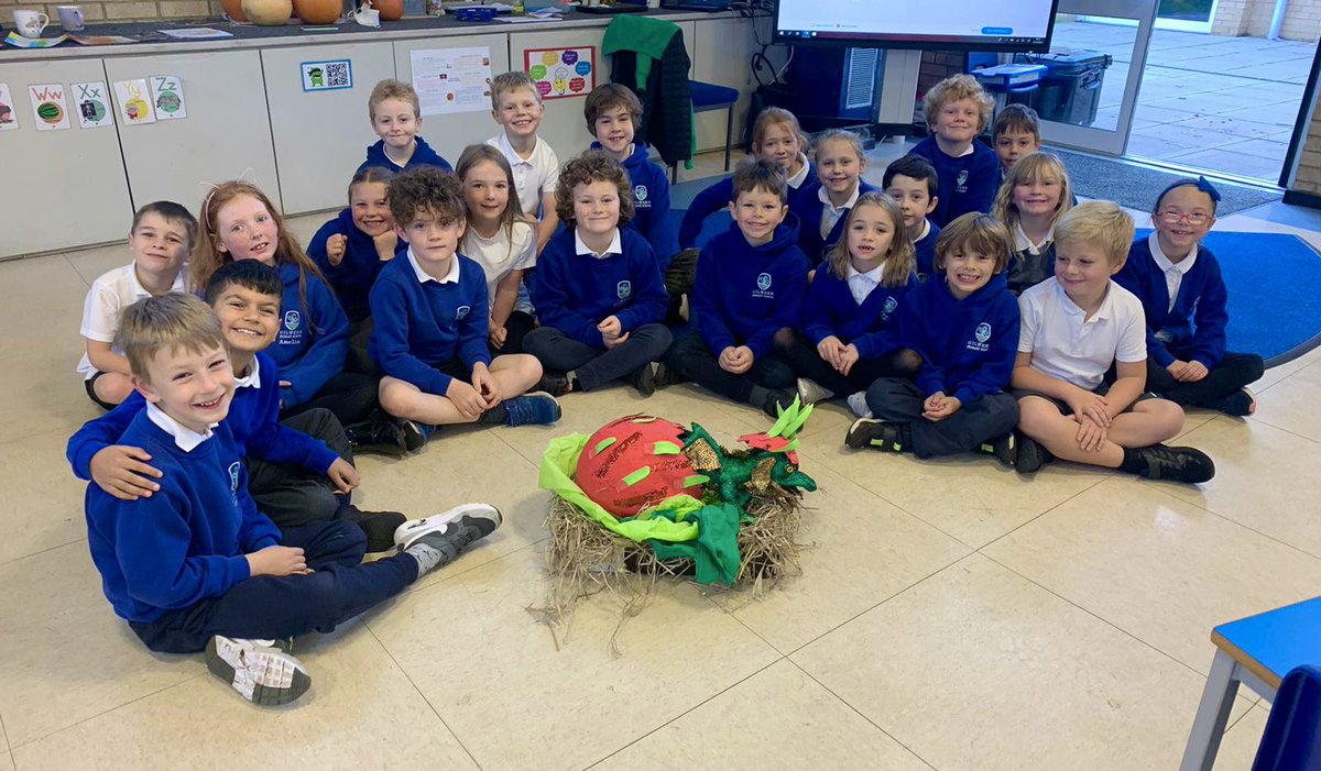 gilwern_school's tweet photo. Super exciting morning in #GilwernYear3 Our dragon fruit has hatched into a dragon! He is still very shy at the moment but we’re excited to see the adventure he brings #AmbitiousCapableLearners @EAS_LLCEnglish @andyjshepherd #TheBoyWhoGrewDragons https://t.co/fk1wjaMIQX