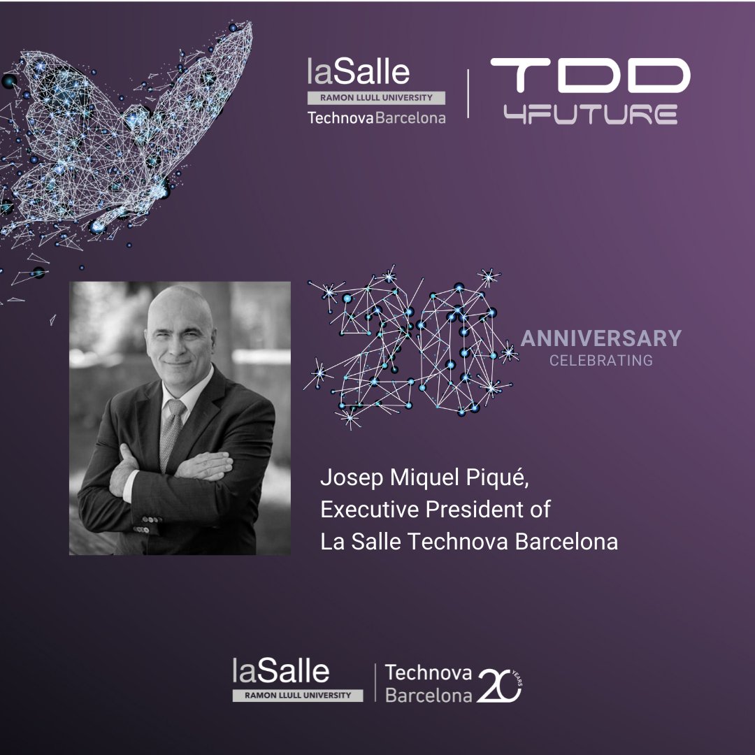 LaSalleTechnova's tweet photo. La Salle Technova starts #TDD4Future, don't miss the welcome session by @JosepMPique , Executive President of La Salle Technova Barcelona. 

This year is a special edition because La Salle Technova also celebrates its 20th Anniversary. #lasalletechnova @LaSalleBCN https://t.co/T3S4dWDBs3