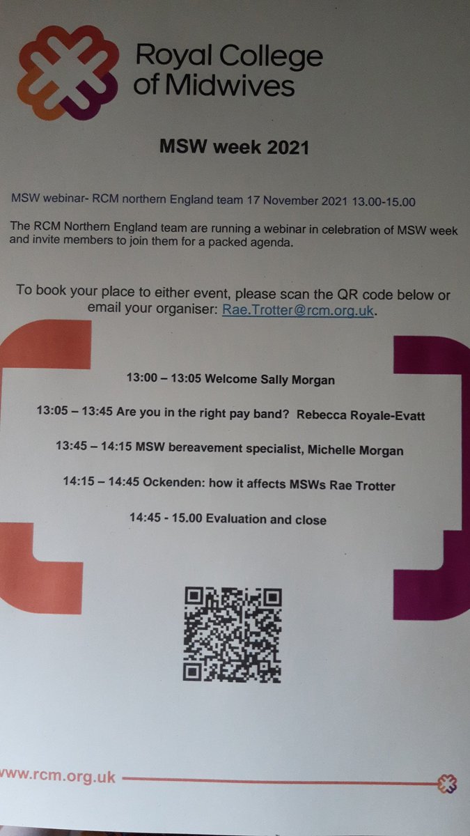 Calling all Maternity support workers...RCMs team North are holding a fantastic learning event for all MSWs as part of their #MSWWeek2021 celebrations. Come and join in...@EastLancsRCM @MSWLSC @Katie_MSW @NicolaLPotts @ELHT_NHS @BlackpoolHosp @UHMBT @LancsHospitals @raetrotter1st