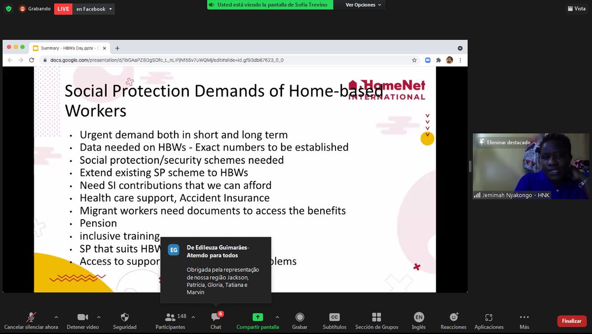 HomeNetInt's tweet photo. Workers from around the 🌎 joined us in yesterday's celebrations of #HomeBasedWorkersDay! Hundreds of participants got together in our online event! 👏👏👏

They are calling for recognition of their rights as workers and demanding Universal Social Protection for all!

#OCT20HBW https://t.co/WV3l01Ykmc