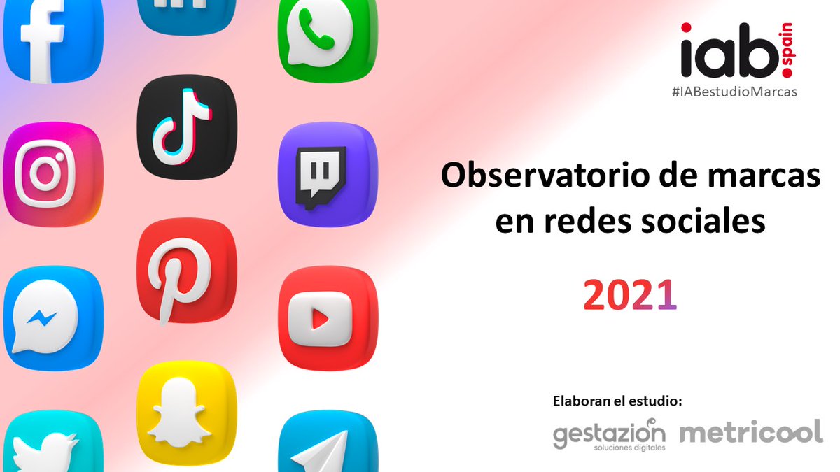 🚀🚀Ya está disponible en nuestra web la IX Edición del Observatorio de Marcas en Redes Sociales elaborado junto a <a href="/Metricool_es/">Metricool ES</a> y <a href="/Gestazion/">Gestazión</a>.

Descárgalo en iabspain.es/estudio/observ…

#IABestudioMarcas