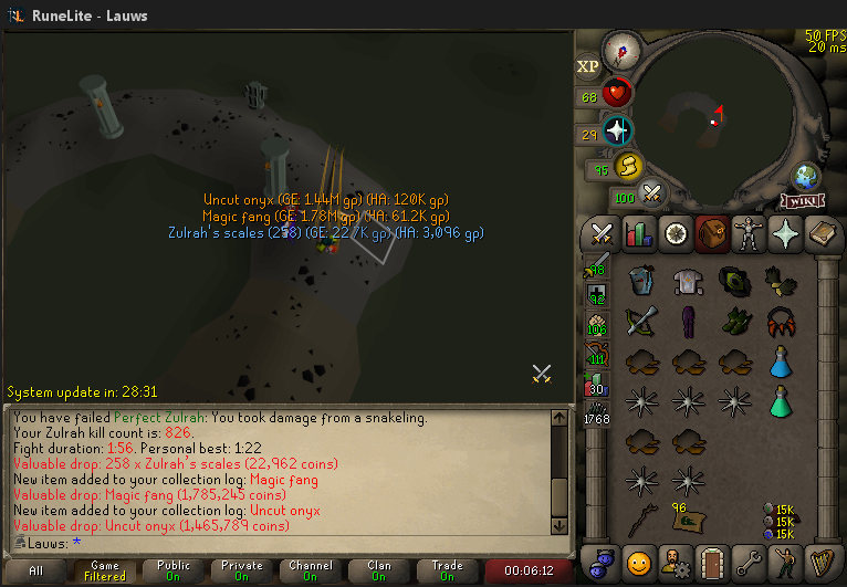 LawsSkilled's tweet photo. After allot of kills, finally got my second (and 3rd) unique. Thought it was a post worth! #ironman #osrs #zulrah #snek https://t.co/vdeuYJxCux