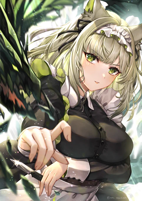 ケルシー先生祈願〜!!🙏✨
個人的に闘うメイドさんが好きなのでメイドver.

#アークナイツ #明日方舟 #Arknights 