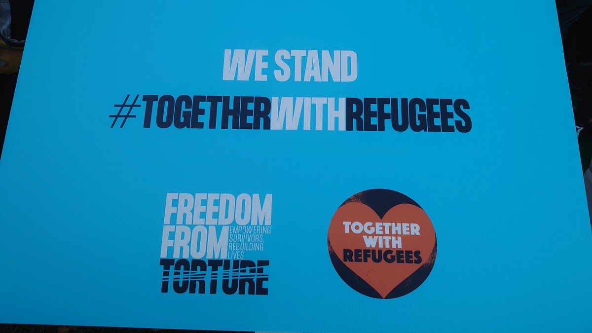 MikeCanning10's tweet photo. #RefugeesWelcome rally at parliament yesterday. We must stop the Nationality &amp; Borders bill
#TogetherWithRefugees https://t.co/AaOS7N1NYw