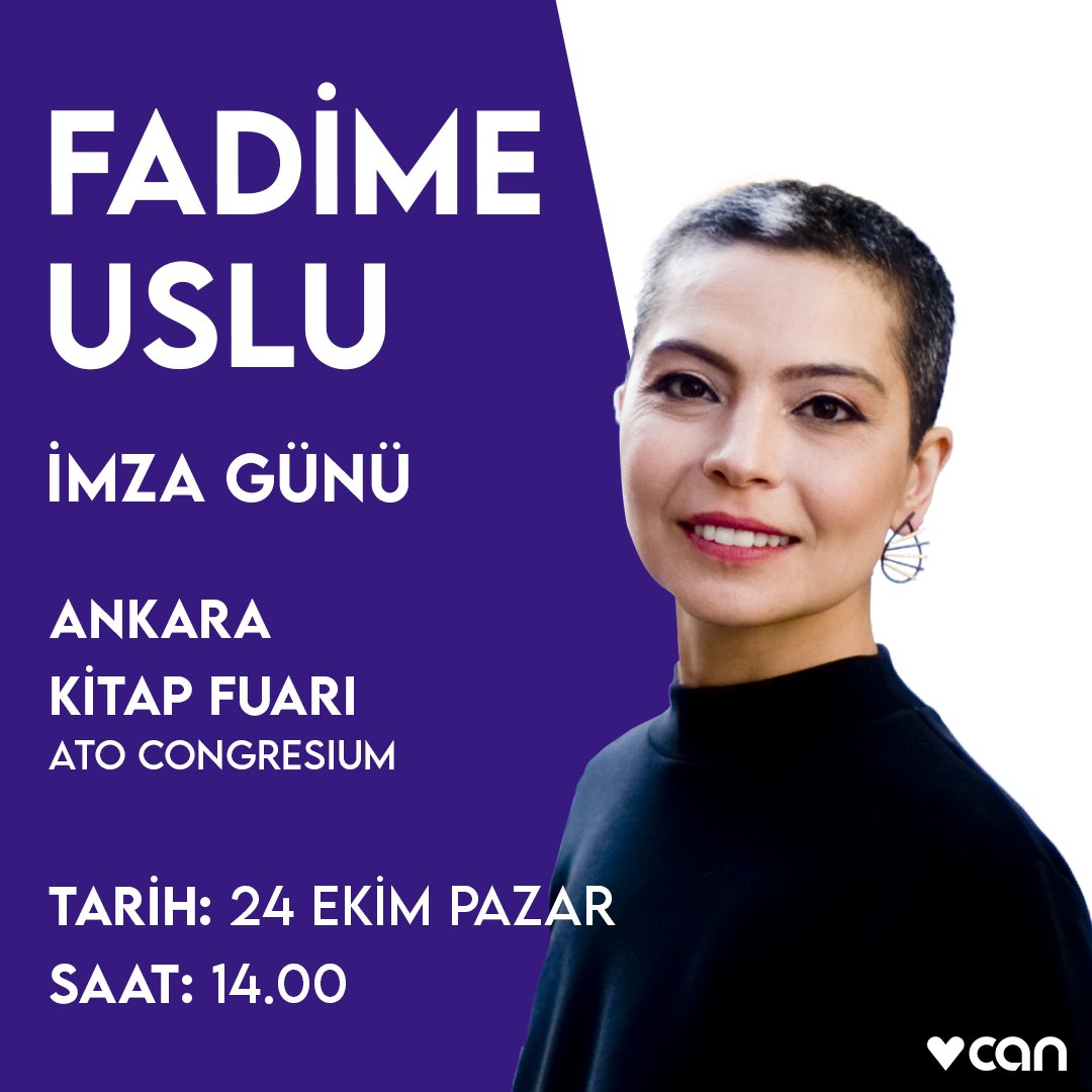 Fadime Uslu, 24 Ekim Pazar günü saat 14.00’te #AnkaraKitapFuarı’nda kitaplarını imzalıyor.

<a href="/YazarFadimeUslu/">FadimeUsluDalga</a>