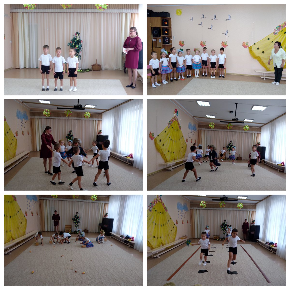 «Снова осень за окошком, дождик сыплется горошком, листья падают, шурша, как же осень хороша!»