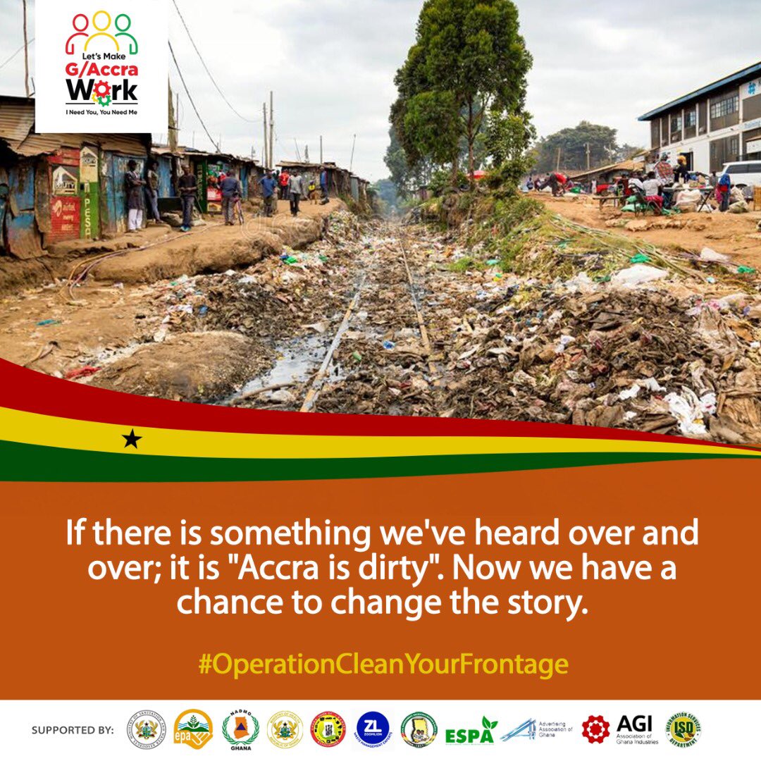 HAPPY989FM's tweet photo. A CLEAN ACCRA starts with YOU‼️
Let’s join hands and say #LitterMustGo💯
#OperationCleanYourFrontage https://t.co/vLSiHoFPOb