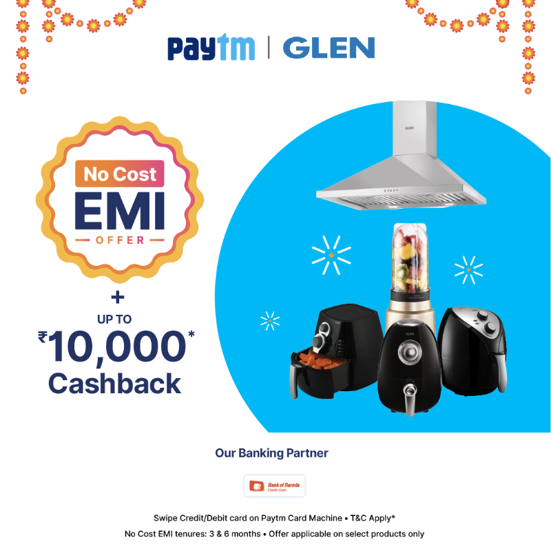 Paytm's tweet photo. We're giving you all the reasons to shop this festive season. Simply ask for Paytm Card Machine and:
✅ #PayInParts with No Cost EMI
✅ Get up to ₹10,000 Cashback
✅ Enjoy offers on top brands & banks