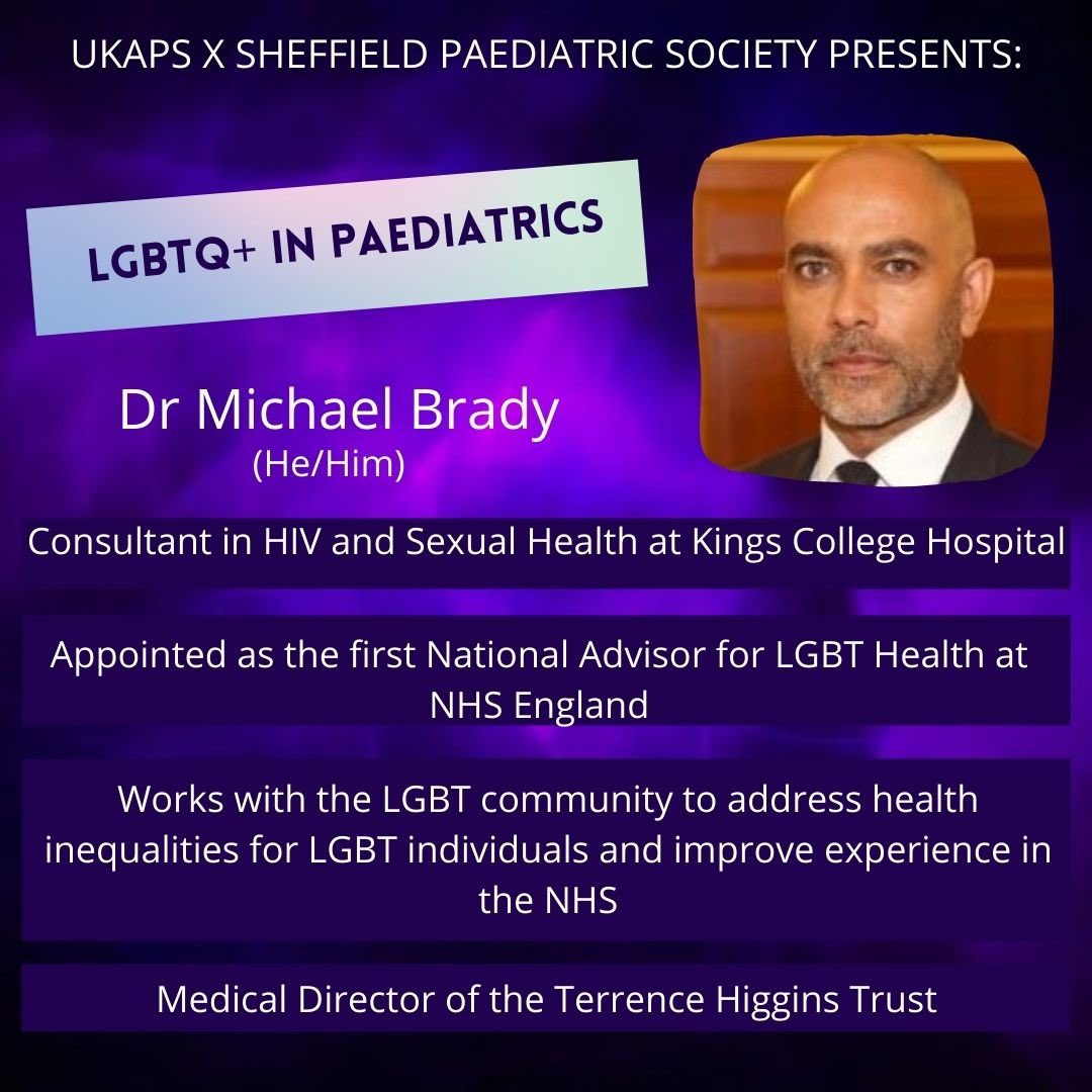 Less than 1 month to go until our National #Paediatrics Conference! 

A very warm welcome to our keynote speaker <a href="/drmbrady/">Michael Brady</a>, the 1st National Advisor for LGBTQ Health <a href="/NHSEngland/">NHS England</a>, who will be speaking about LGBTQ+ in Paediatrics

Tickets: eventbrite.co.uk/e/ukaps-nation…
#ChoosePaediatrics