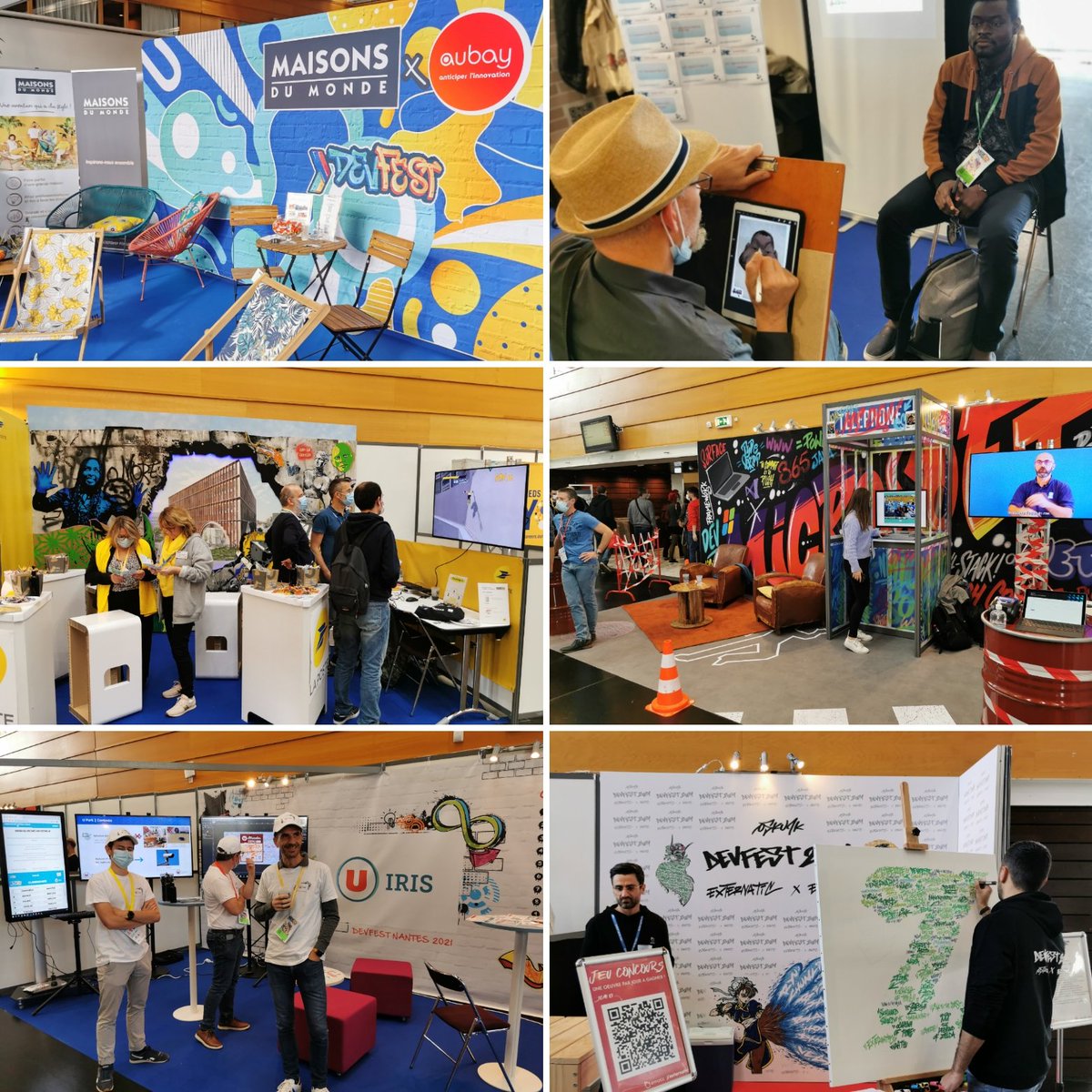 Cette année, les stands de nos sponsors sont 100% streetart et ils en mettent plein la vue 😍 Voici un aperçu de cette gigantesque galerie d'art. Profitez de la pause déjeuner pour faire un tour !