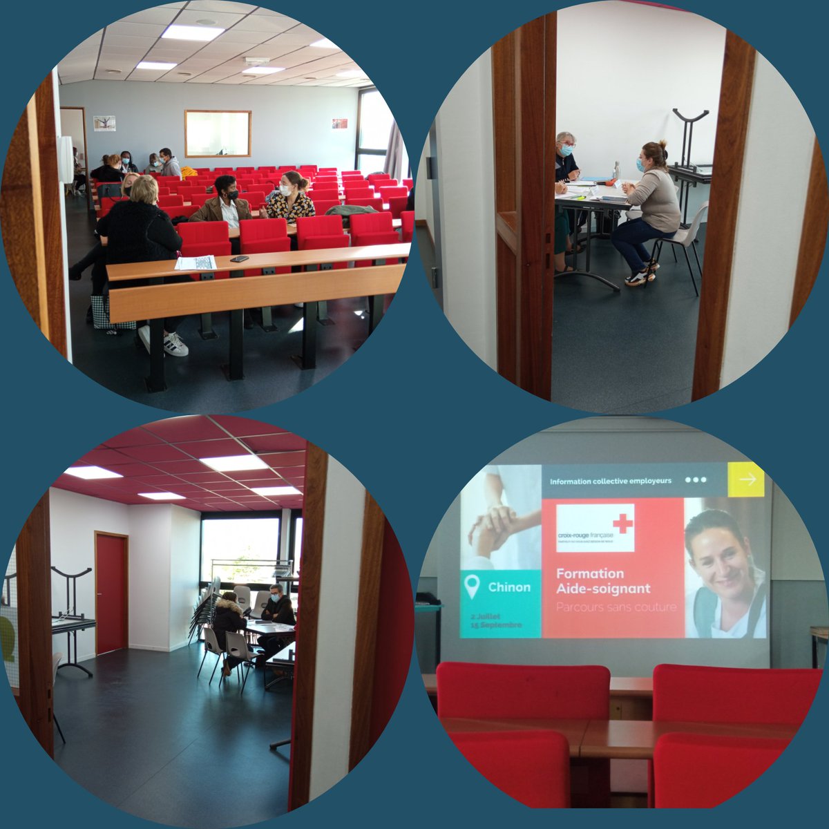 #AvecPoleEmploi et ses partenaires #TousMobilisés
➡️EN DIRECT Job dating en cours🤞avec les entreprises qui s'engagent👏 pour recruter 16 futurs aide soignants prêts à entrer en formation sur le Chinonais <a href="/RCValdeLoire/">Région Centre-Val de Loire</a> <a href="/Greta_VDL/">Greta Val de Loire</a> @viaformation <a href="/IrfssHnp/">CroixRougeFormation</a> @poleemploi_RCVL