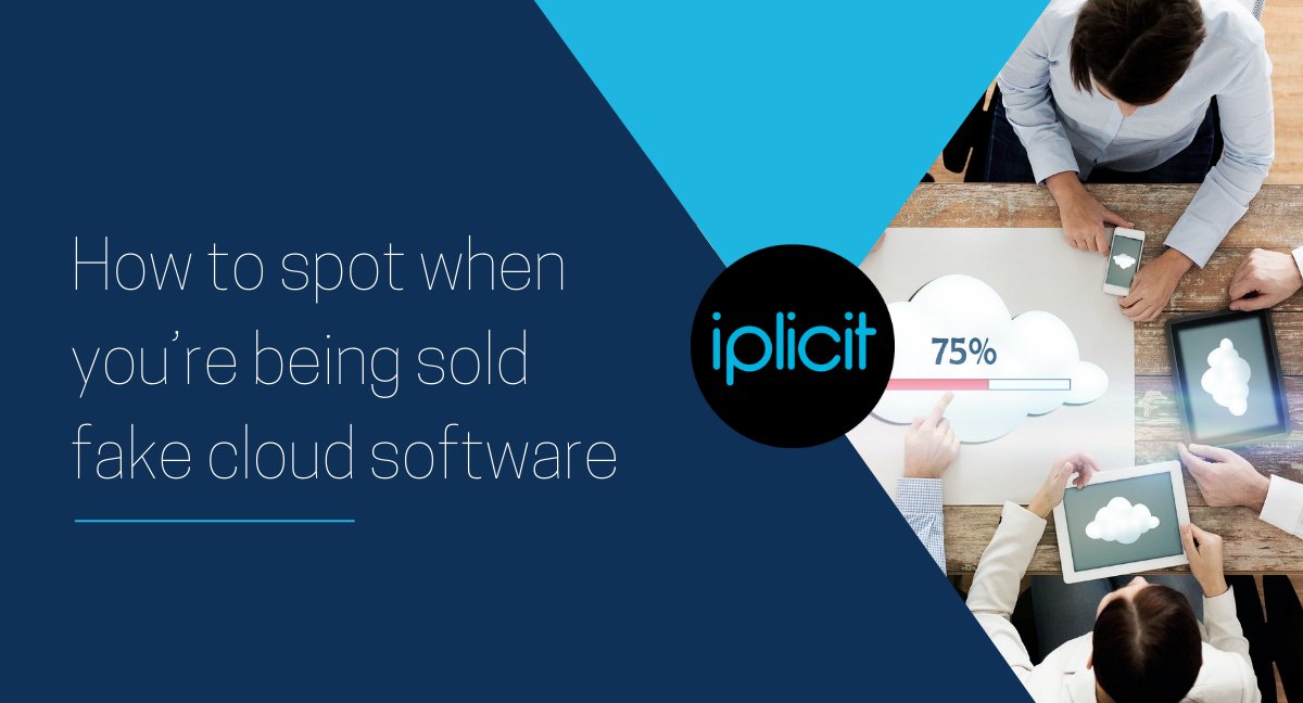 iplicit's tweet photo. Are you being sold fake #cloud software?
Keen to know more? We cover the topic of real vs fake platforms in our brand-new blog:
https://t.co/8EhFvPp27d
#FakeCloud #AccountingSoftware #Whyiplicit https://t.co/8rG4XpD47c