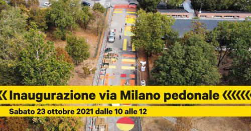 comunebologna's tweet photo. Sabato 23 ottobre dalle 10 alle 12 verrà inaugurato l’allestimento temporaneo realizzato nell’area di #viaMilano al quartiere Savena: giochi, laboratori, iniziative per bambini per cominciare a vivere insieme la nuova area pedonale.
Il programma 👉https://t.co/5ROEKOhKyM #Bologna https://t.co/iD8ZYyBHGV