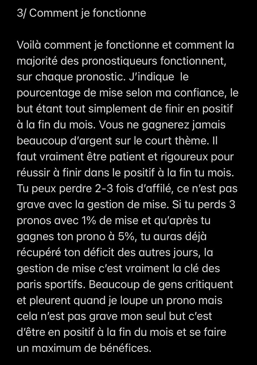 NtkPronos's tweet photo. AIDE AUX PARIS SPORTIFS 👑

Pour les nouveaux et les plus anciens, voici la basse des paris sportifs à connaître n’hésitez pas à partager ,trop de gens sont dans le flou.

1/ La Bankroll
2/ La Gestion de Bankroll
3/ Comment je Fonctionne
4/ Retweet 🤝♻️

Petite lecture 3 min ⬇️⬇️ https://t.co/YrBf37hWdQ