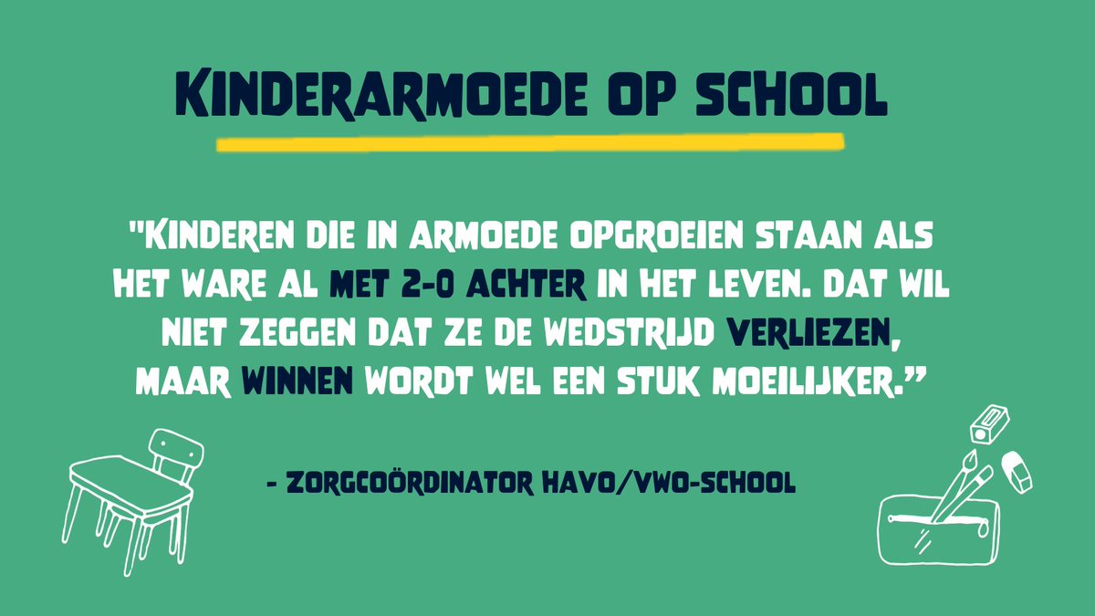 kinderhulp's tweet photo. "Kinderen die in armoede opgroeien staan als het ware al met 2-0 achter." Armoede heeft volgens deze zorgcoördinator impact op schoolprestaties. Veel van deze kinderen zijn ook niet goed in beeld bij scholen. Lees meer op onze site: https://t.co/KJdk3vlVON #armoedekanjeoverkomen https://t.co/t5QQmT0TWW