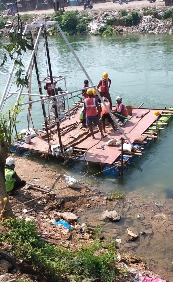 OdishaWater's tweet photo. Soil testing work by drilling in progress on #Taladanda Main Canal prior to execution of CGCM slope protection work.
#CGCM
@RaghunandanDas6 @_anugarg https://t.co/tz7DBBn22k