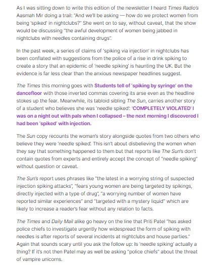 Mic Wright The Newsletter Is Out It S About Irresponsible Reporting On Needle Spiking Squid Game Teenage Mutant Ninja Turtles And More Havin A Column Syndrome Squid Gaming School Kids Needle Spiking And