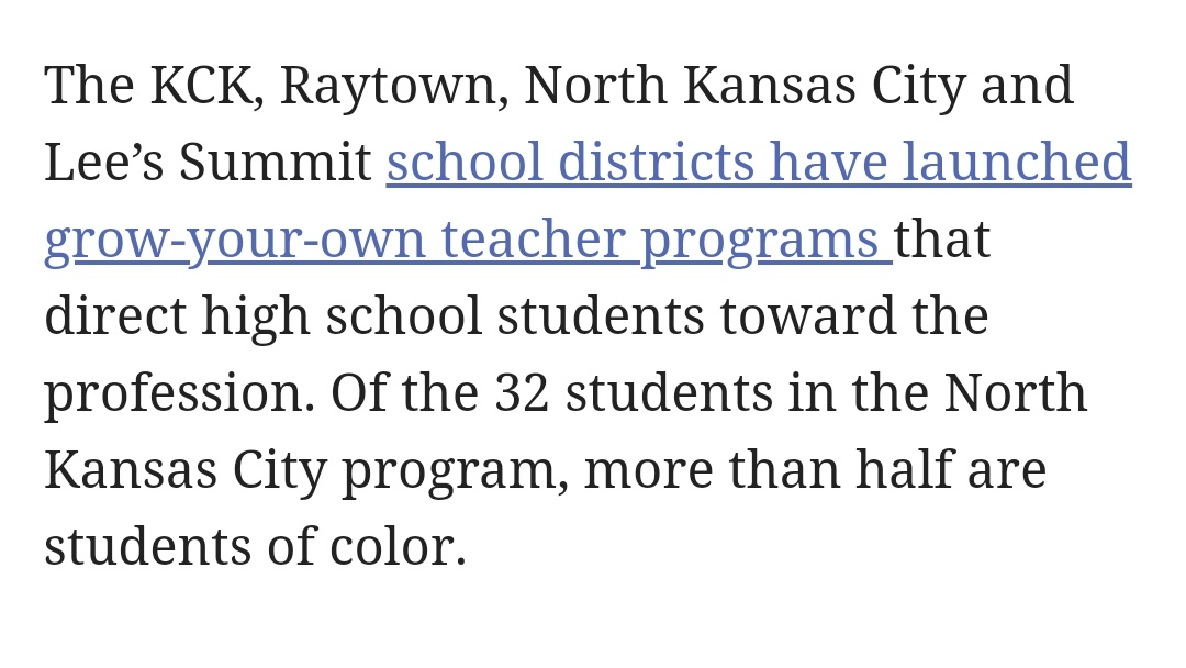 adoskansascity's tweet photo. Prime example of why everyone has to stop saying "people of color". This is an article about a lack of Black male teachers in Kansas &amp; Missouri. Yet it doesn't show how many Black students are in the program. Disaggregation by ethnicity is key. https://t.co/y97Bjo1GmQ via @KCStar https://t.co/KFanSC0Z7m