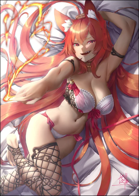 アヤナ #狐娘 #下着 #網 #Skeb #リクエスト https://t.co/nrLtzBO4OQ 
