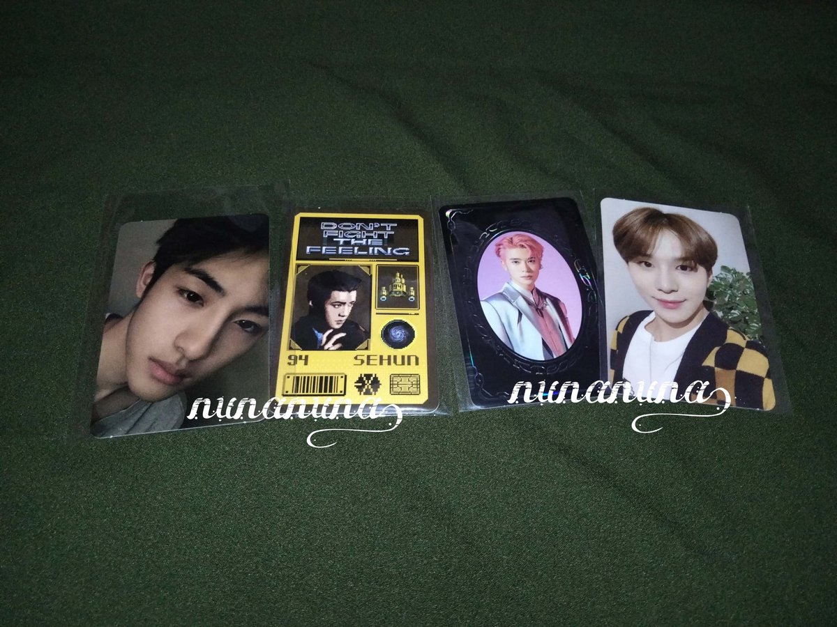 hyynoona's tweet photo. WTS‼️
•PC Winwin Future (bareface)
•Id Card Sehun DFTF
•YB Jaehyun 
•PC Jungwoo Regulate
💸Rp.500.000

°take all
°goodcond
°free packing + admin + frebies
°shopee gratong
#sehun #EXO
#JAEHYUN #WINWIN #JUNGWOO #NCT127 #NCT해찬 https://t.co/J5abjh0nLn