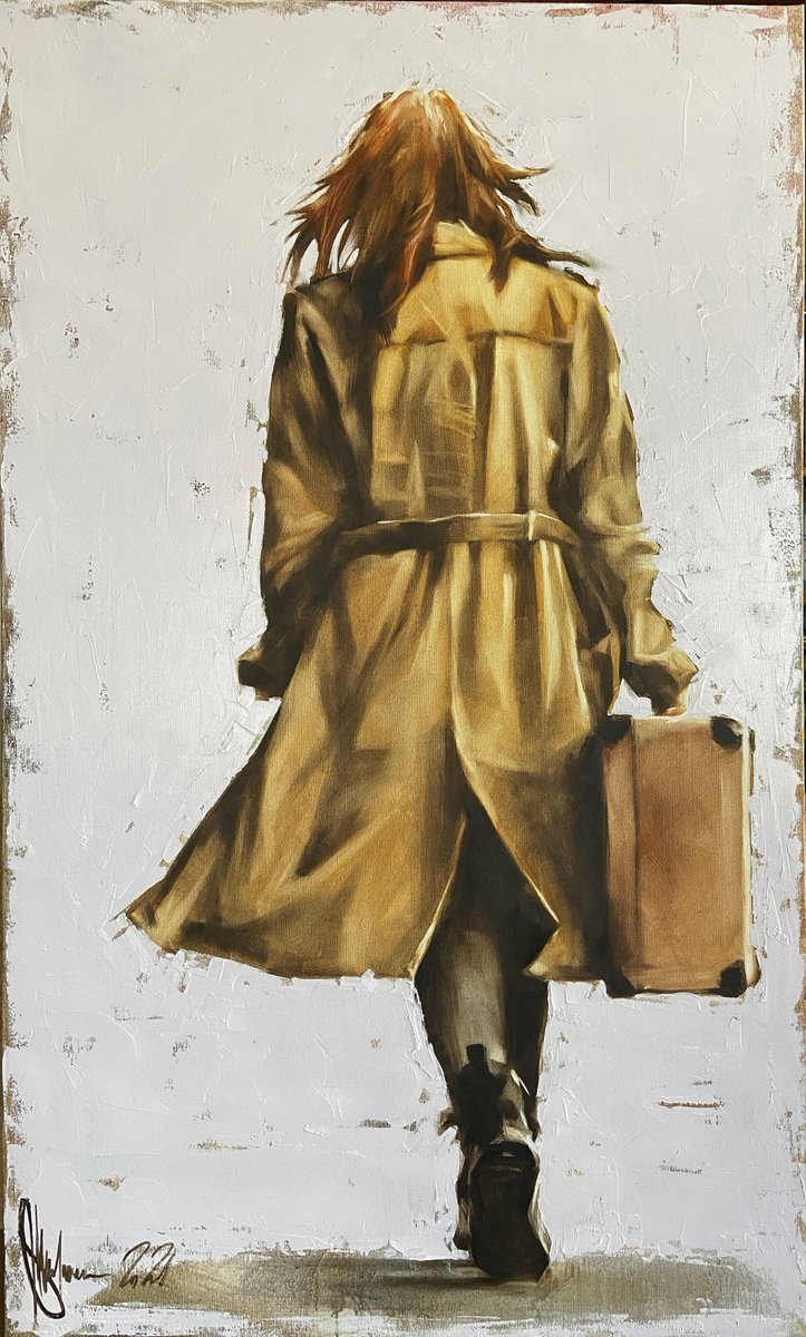 shulmanartcom's tweet photo. When You Leave, Go
Oil on Canvas
23.5 W x 39.4 H x 2 D in / 60 x 100 x 5 cm
2021

https://t.co/LrweWrC4pC
⠀
#igorshulman #shulmanart #oilpainting #artist #art #contemporary  #figurative  #textures  #positive  #sentimentalart  #leavinghome  #backsidewoman https://t.co/MBQWoPkzDk