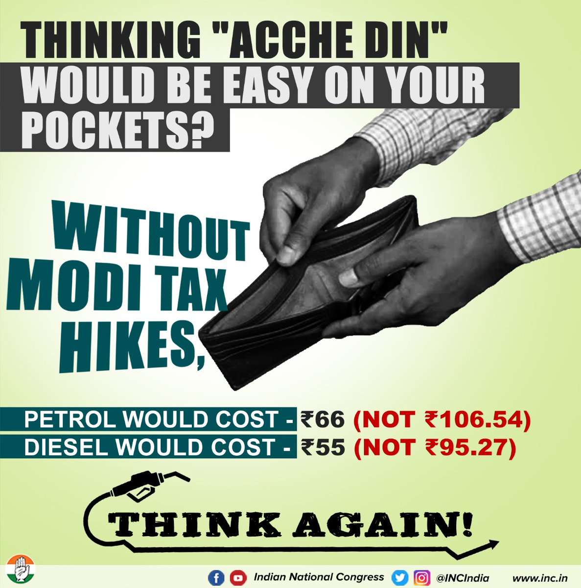 Think about how much you could've saved - each day - if not for Modi tax.

#LootUsParty