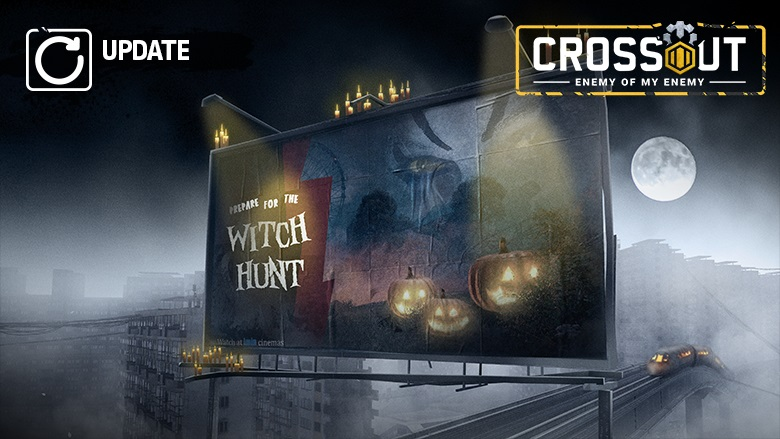 💀[Update] [PC] Crossout 0.13.10. Witch Hunt

👻The “Witch Hunt” event, a classic of the Halloween celebrations in the Wasteland, is back! Chase the holiday balloons on the special version of the “Abandoned town” map and get all new thematic rewards!
➡️xo.pub/en1832