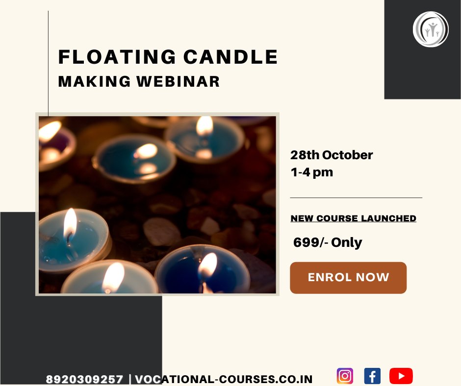 csdo_classes's tweet photo. Go beyond your Candle Making skills with "CSDO😎
Enhance your "Candle Making" skills with our amazing new course🕯️
Let's meet in class, creative minds🧠
#candle #candlemaking #diwali #diwalidecorations #csdo #Skill #entrepreneur #women #creativity https://t.co/z7YHYemgdE